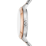 Michael Kors Slim Runway Crystals Silver Dial Two Tone Steel Strap Watch for Women - MK1045 Authentic Buy Shop Now