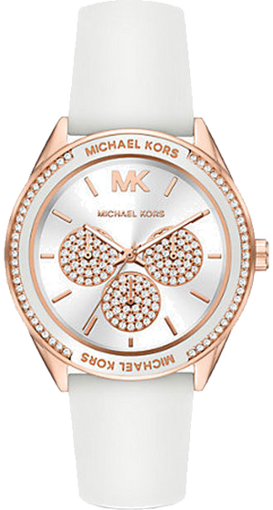 Michael Kors Oversized Sport Quartz White Dial White Rubber Strap Watch For Women - MK6945 Authentic Buy Shop Now