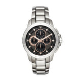 Michael Kors Ryker Chronograph Black Dial Silver Steel Strap Watch For Men - MK8528 Authentic Buy Shop Now