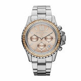 Michael Kors Everest Chronograph Gold Dial Silver Steel Strap Watch For Women - MK5870 Authentic Buy Shop Now