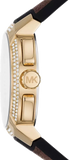 Michael Kors Sidney Multifunction White Dial Brown Leather Strap Watch For Women - MK6948 Authentic Buy Shop Now