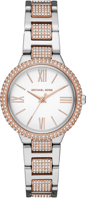 Michael Kors Taryn Quartz White Dial Two Tone Steel Strap Watch For Women - MK4461 Authentic Buy Shop Now