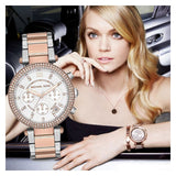 Michael Kors Parker White Dial Two Tone Steel Strap Watch for Women - MK5820 Authentic Buy Shop Now