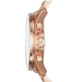 Michael Kors Brecken Chronograph Analog Black Dial Rose Gold Steel Strap Watch For Women - MK8563 Authentic Buy Shop Now