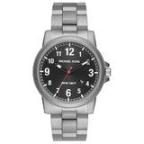 Michael Kors Paxton Analog Black Dial Silver Steel Strap Watch For Men - MK8500 Authentic Buy Shop Now