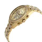 Michael Kors Whitney Chronograph Gold Dial Gold Steel Strap Watch For Women - MK6729 Authentic Buy Shop Now