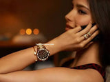 Michael Kors Everest Chronograph Black Dial Rose Gold Steel Strap Watch For Women - MK5875 Authentic Buy Shop Now