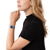 Michael Kors Lennox Three-Hand Blue Dial Silver Steel Strap Watch For Women - MK7397 Authentic Buy Shop Now