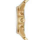Michael Kors Ritz Chronograph Gold Dial Gold Steel Strap Watch For Women - MK7310 Authentic Buy Shop Now