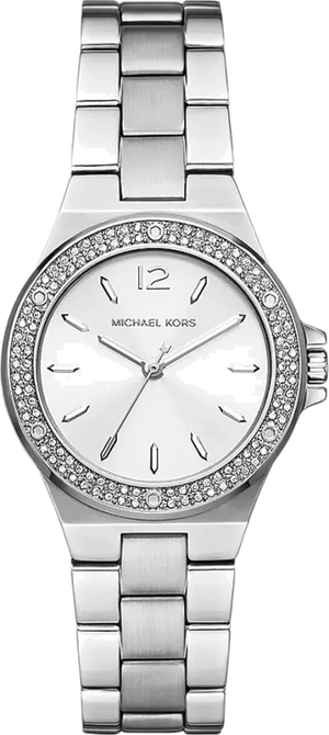 Michael Kors Lennox Three Hand Silver Dial Silver Steel Strap Watch For Women - MK7280 Authentic Buy Shop Now