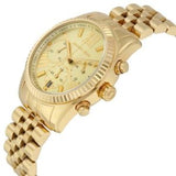 Michael Kors Lexington Chronograph Gold Dial Gold Steel Strap Watch for Women - MK5556 Authentic Buy Shop Now