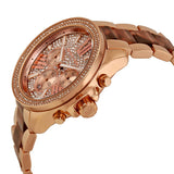 Michael Kors Wren Diamonds Rose Gold Dial Two Tone Steel Strap Watch for Women - MK6159 Authentic Buy Shop Now