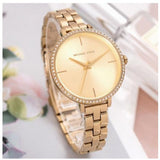 Michael Kors Charley Three-Hand Quartz Gold Dial Gold Steel Strap Watch for Women - MK4399 Authentic Buy Shop Now