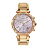 Michael Kors Parker Purple Dial Rose Gold Steel Strap Watch for Women - MK6169 Authentic Buy Shop Now