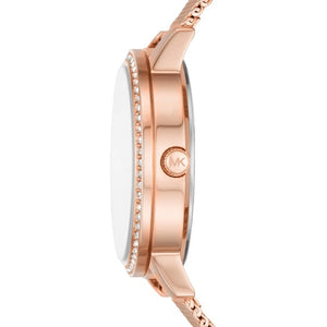 Michael Kors Quartz Crystals Rose Gold Dial Rose Gold Mesh Strap Watch for Women - MKO1012 Authentic Buy Shop Now