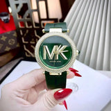 Michael Kors Parker Green Dial Green Leather Strap Watch For Women - MK4724 Authentic Buy Shop Now