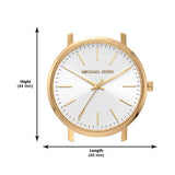 Michael Kors Pyper Quartz Silver Dial Brown Leather Strap Watch For Women - MK2857 Authentic Buy Shop Now
