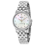 Mido Baroncelli Automatic Mother Of Pearl Dial Silver Steel Strap Watch For Women - M7600.4.69.1 Authentic Buy Shop Now