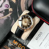 Mido Commander Automatic Black Dial Black Leather Strap Watch For Men - M021.407.36.411.00 Authentic Buy Shop Now
