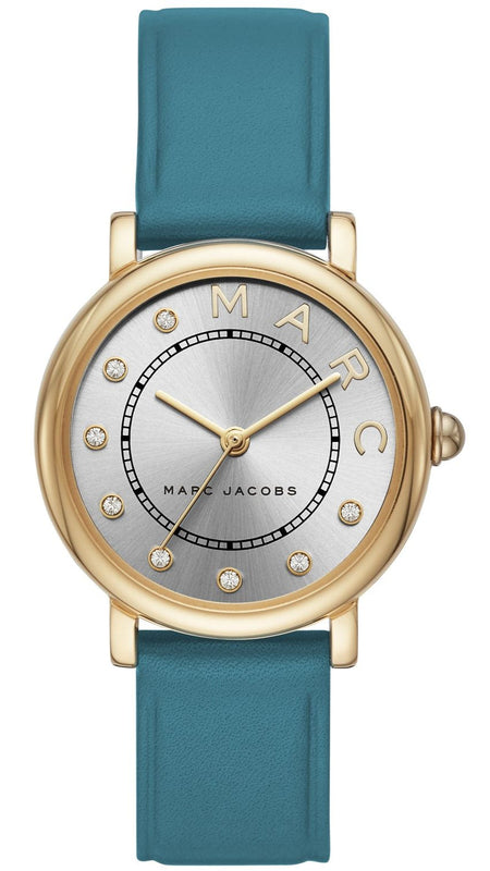 Marc Jacobs Roxy Silver Dial Green Leather Strap Watch for Women - MJ1633 Authentic Buy Shop Now