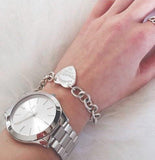 Michael Kors Slim Runway Silver Dial Silver Stainless Steel Strap Watch for Women - MK3178 Authentic Buy Shop Now