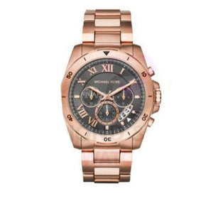 Michael Kors Brecken Chronograph Analog Black Dial Rose Gold Steel Strap Watch For Women - MK8563 Authentic Buy Shop Now
