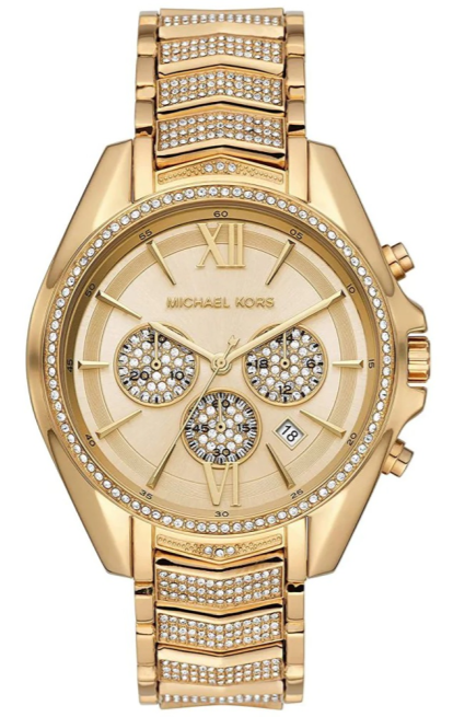Michael Kors Whitney Chronograph Gold Dial Gold Steel Strap Watch For Women - MK6729 Authentic Buy Shop Now