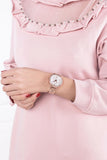 Michael Kors Sofie Chronograph Mother of Pearl White Dial Rose Gold Steel Strap Watch For Women - MK6576 Authentic Buy Shop Now