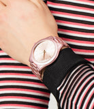 Michael Kors Slim Runway Pink Dial Pink Steel Strap Watch For Women - MK4456 Authentic Buy Shop Now