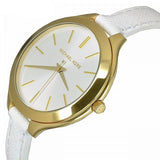 Michael Kors Slim Runway White Dial White Leather Strap Watch For Women - MK2273 Authentic Buy Shop Now