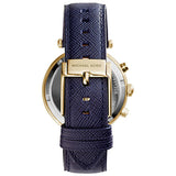 Michael Kors Runway Quartz Gold Dial Blue Leather Strap Watch For Women - MK2285 Authentic Buy Shop Now