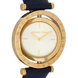 Michael Kors Averi Gold Dial Navy Blue Leather Strap Watch for Women - MK2526 Authentic Buy Shop Now