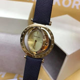 Michael Kors Averi Gold Dial Navy Blue Leather Strap Watch for Women - MK2526 Authentic Buy Shop Now