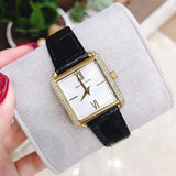 Michael Kors Lake Quartz White Dial Black Leather Strap Watch For Women - MK2762 Authentic Buy Shop Now