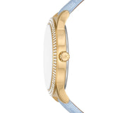 Michael Kors Tibby Multifunction White Dial Blue Leather Strap Watch For Women - MK2965 Authentic Buy Shop Now