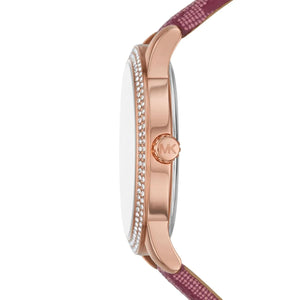 Michael Kors Tibby Multifunction Red Dial Red Leather Strap Watch For Women - MK2967 Authentic Buy Shop Now