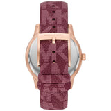 Michael Kors Tibby Multifunction Red Dial Red Leather Strap Watch For Women - MK2967 Authentic Buy Shop Now