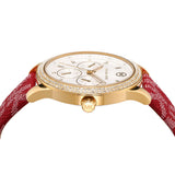 Michael Kors Tibby Multifunction Silver Dial Red Leather Strap Watch For Women - MK2975 Authentic Buy Shop Now