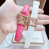 Michael Kors Emery Quartz Diamonds Rose Gold Dial Pink Leather Strap Watch For Women - MK2984 Authentic Buy Shop Now