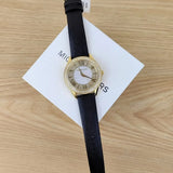 Michael Kors Harlowe Analog White Dial Black Leather Strap Watch For Women - MK2988 Authentic Buy Shop Now