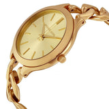 Michael Kors Runway Gold Dial Gold Steel Strap Watch for Women - MK3222 Authentic Buy Shop Now