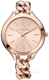 Michael Kors Slim Runway Rose Gold Dial Rose Gold Steel Strap Watch for Women - MK3223 Authentic Buy Shop Now