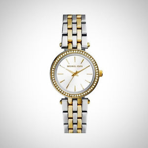 Michael Kors Darci White Dial Two Tone Steel Strap Watch for Women - MK3323 Authentic Buy Shop Now