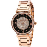 Michael Kors Catlin Black Dial Rose Gold Steel Strap Watch for Women - MK3339 Authentic Buy Shop Now