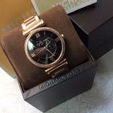 Michael Kors Catlin Black Diamonds Dial Rose Gold Steel Strap Watch for Women - MK3356 Authentic Buy Shop Now