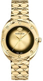 Versace Shadov Quartz Gold Dial Gold Steel Strap Watch for Women - VEBM00618 Authentic Buy Shop Now