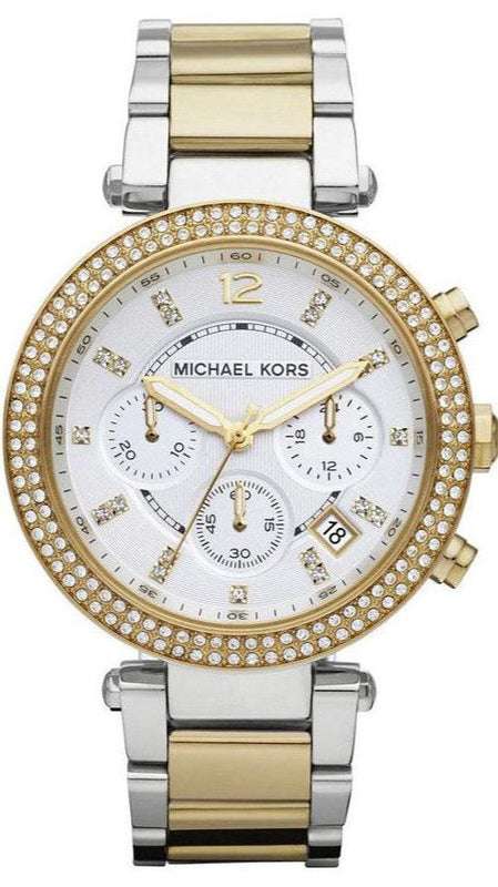 Michael Kors Parker White Dial Two Tone Steel Strap Watch for Women - MK5626 Authentic Buy Shop Now