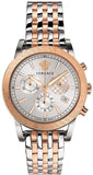 Versace Sport Tech Chronograph While Dial Two Tone Steel Strap Watch for Men - VELT00319 Authentic Buy Shop Now