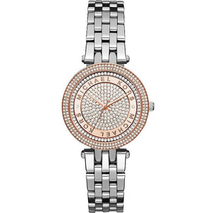 Michael Kors Darci Rose Gold Dial Silver Steel Strap Watch for Women - MK3446 Authentic Buy Shop Now