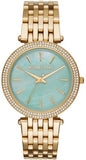 Michael Kors Darci Analog Mother of Pearl Green Dial Gold Steel Strap Watch For Women - MK3498 Authentic Buy Shop Now